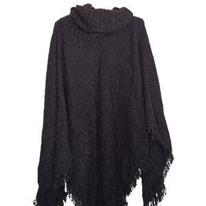 NWT Women's TT Time and Tru Heritage Gray Sweater Poncho Size L-XL